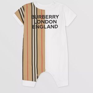 Icon Stripe Panel Cotton Playsuit